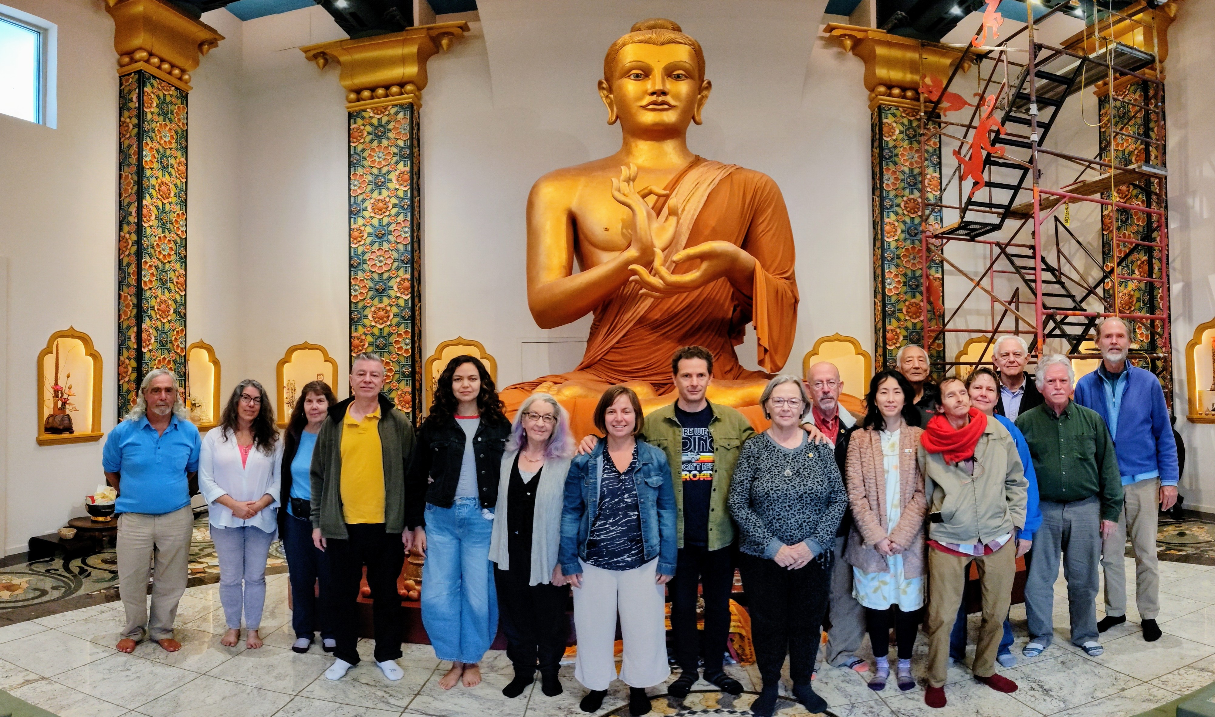 35th Parinirvana Commemoration 2025. Morning and Afternoon Sessions Saturday and Sunday, a photo from Monday the 25th in the Great Stupa and a poem by Anthony Rich