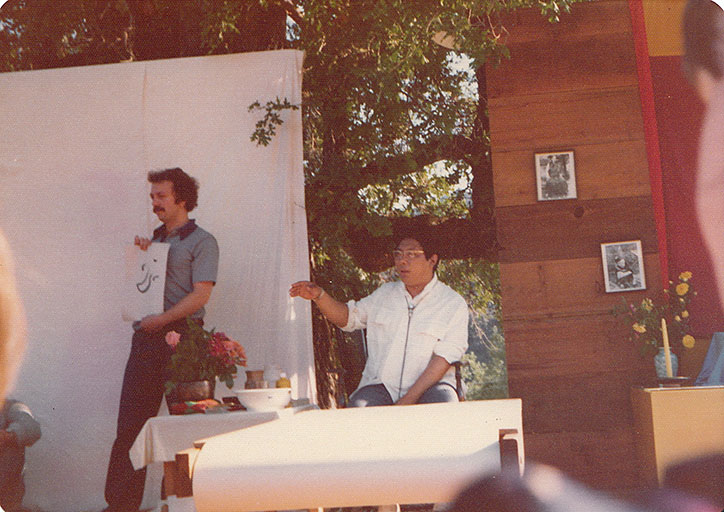 Vidyadhara, the Venerable Chögyam Trungpa Rinpoche and Narayana at Padma Jong